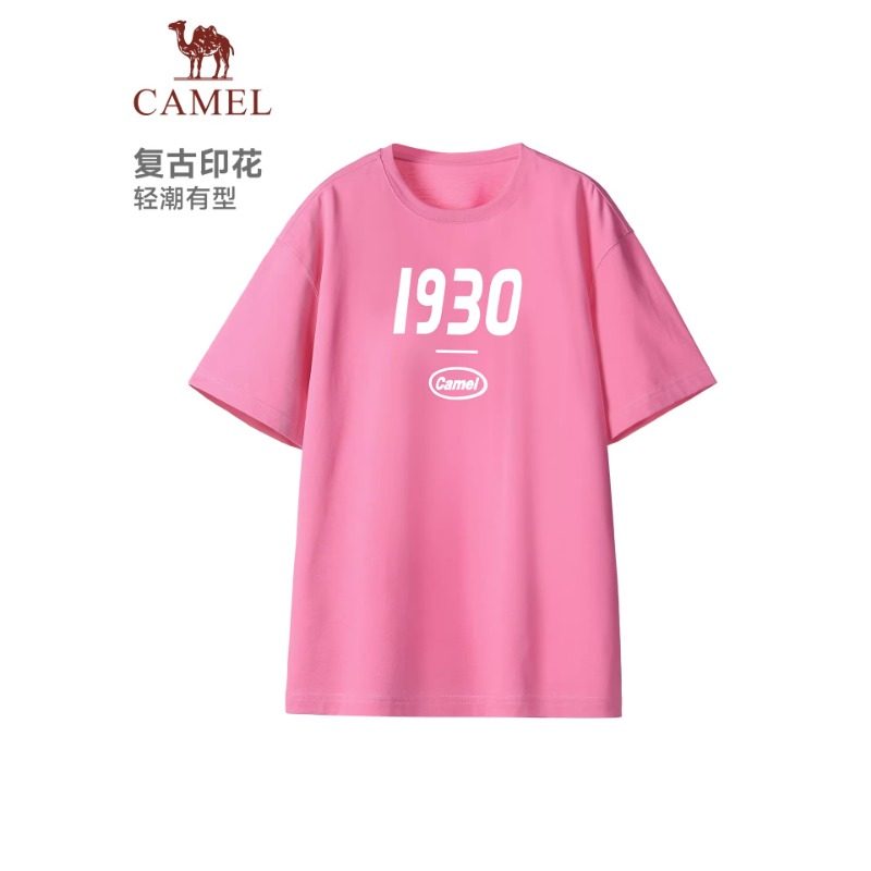 骆驼女装运动短袖t恤男女同款2026夏季冰感情侣宽松百搭打底衫,女装/女士精品,T恤,淘宝优惠券,粉丝福利购,淘宝优惠卷