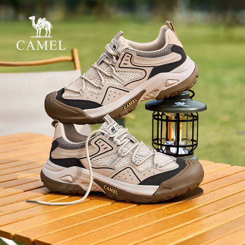 骆驼2025男鞋冬季户外登山鞋徒步厚底运动鞋加绒工装鞋男