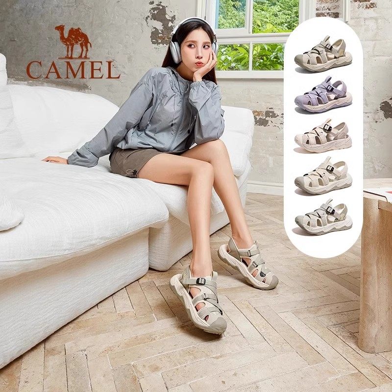 F24B162050��ɳɫ��Ů�� 35 ����ŮЬ2025�ļ��¿���ˮ͸���⴩��Ь�˶�ɳ̲Ь������Ϫ��ЬŮ