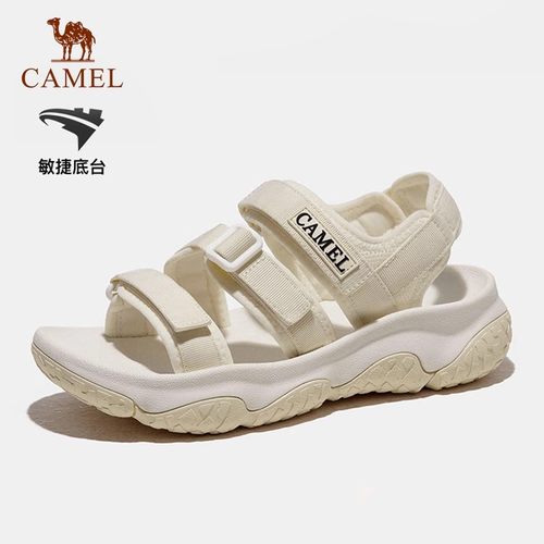 骆驼女鞋2025春夏休闲凉鞋沙滩鞋