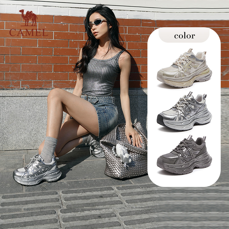 camel骆驼休闲运动鞋厚底老爹鞋