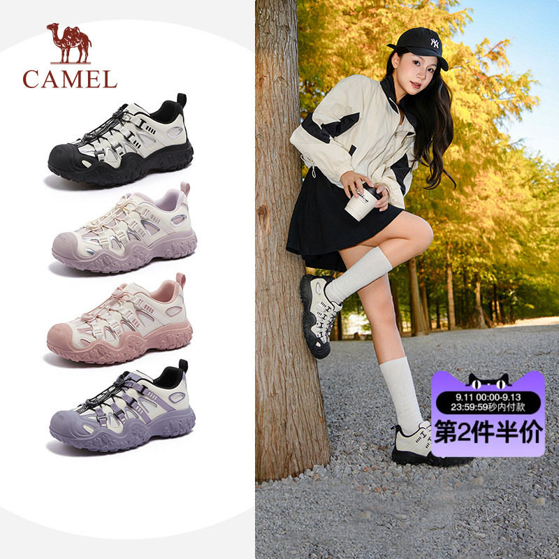 骆驼女鞋2026新款户外徒步登山鞋女款复古休闲运动鞋防滑耐磨板鞋图片