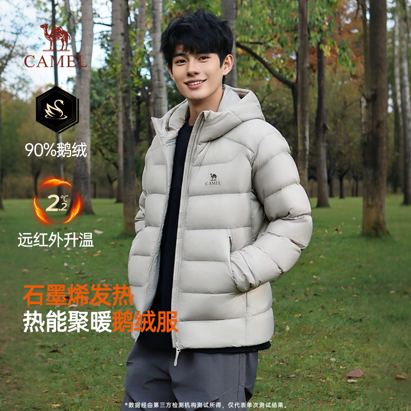 骆驼显瘦排骨鹅绒服情侣款南方