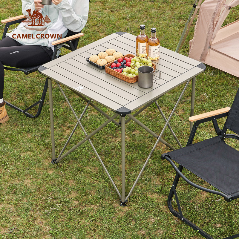 骆驼折叠铝合金方桌宽大桌面