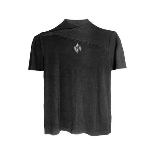 DETW交叉领口针织正肩短袖