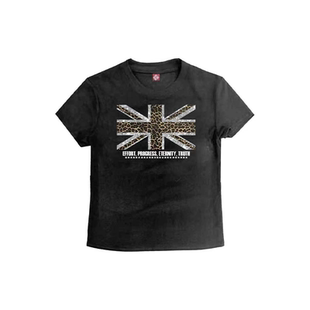 正肩圆领T恤短袖 DETW 印花修身 破碎标语logo数码 男女 豹纹米字旗