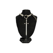 银饰牛皮绳小众真钛钢项链吊坠 纯手工 DETW 24SS周边剑客系列