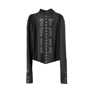 DETW 小众轻亚排扣哥特正肩拳击连帽设计感高级卫衣外套男女 25AW