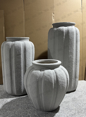 湖森新中式砂岩绿植花器工厂直销