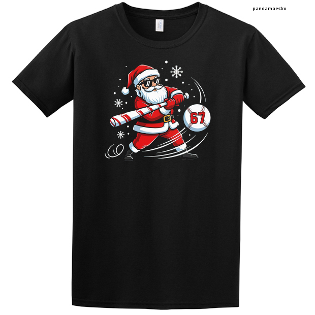 Santa Batting 67 T-Shirt 圣诞老人挥棒67号棒球T恤 节日限定款