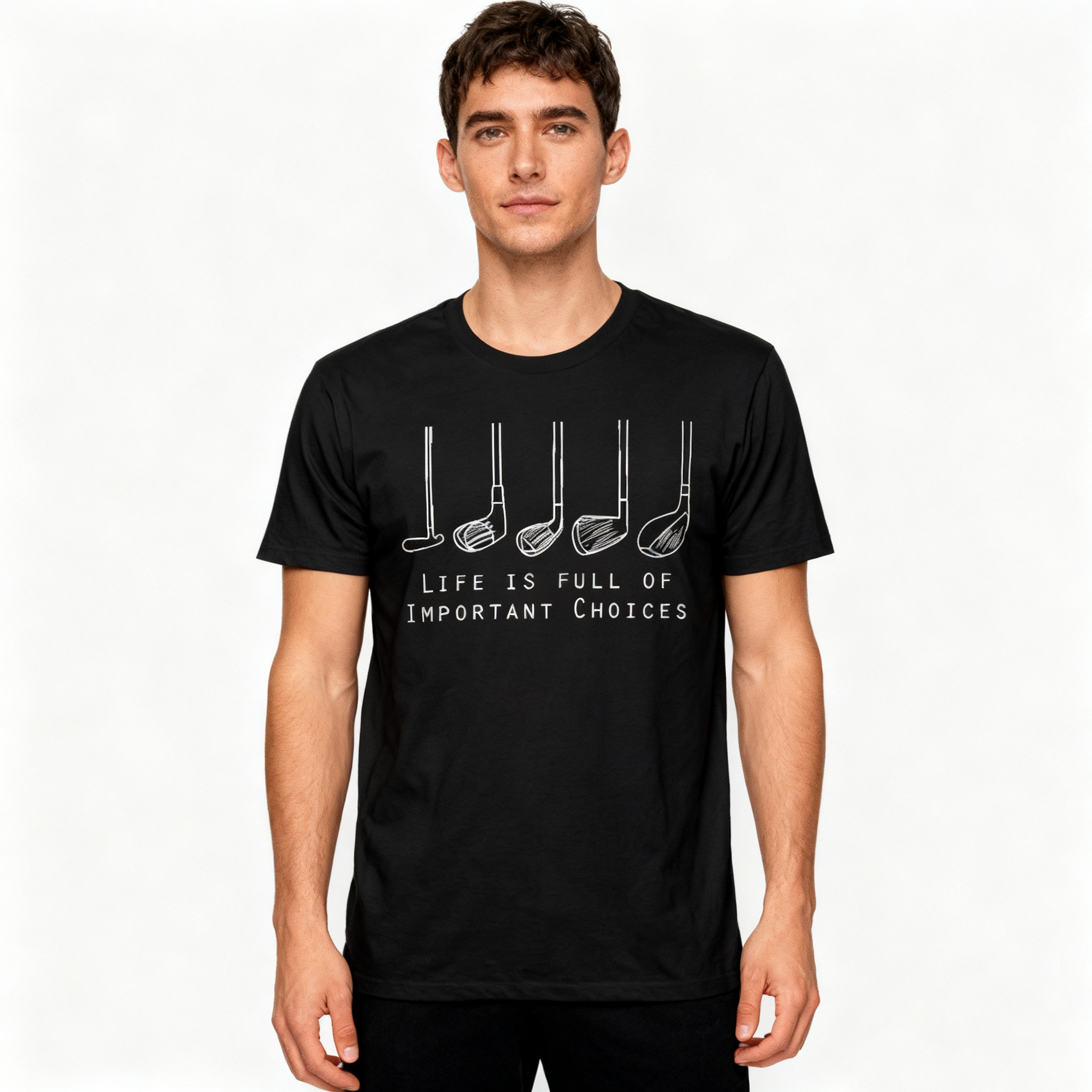 球杆golf golfer 高尔夫球手 男装男孩儿童T恤短袖