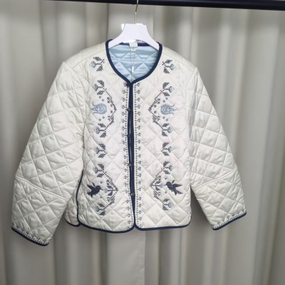 茶愫东方诗意匠心绣花棉服25秋新