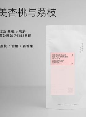 【白鲸咖啡】D112 杏桃荔枝 新产季 埃塞ALO雪莓处理站74158日晒