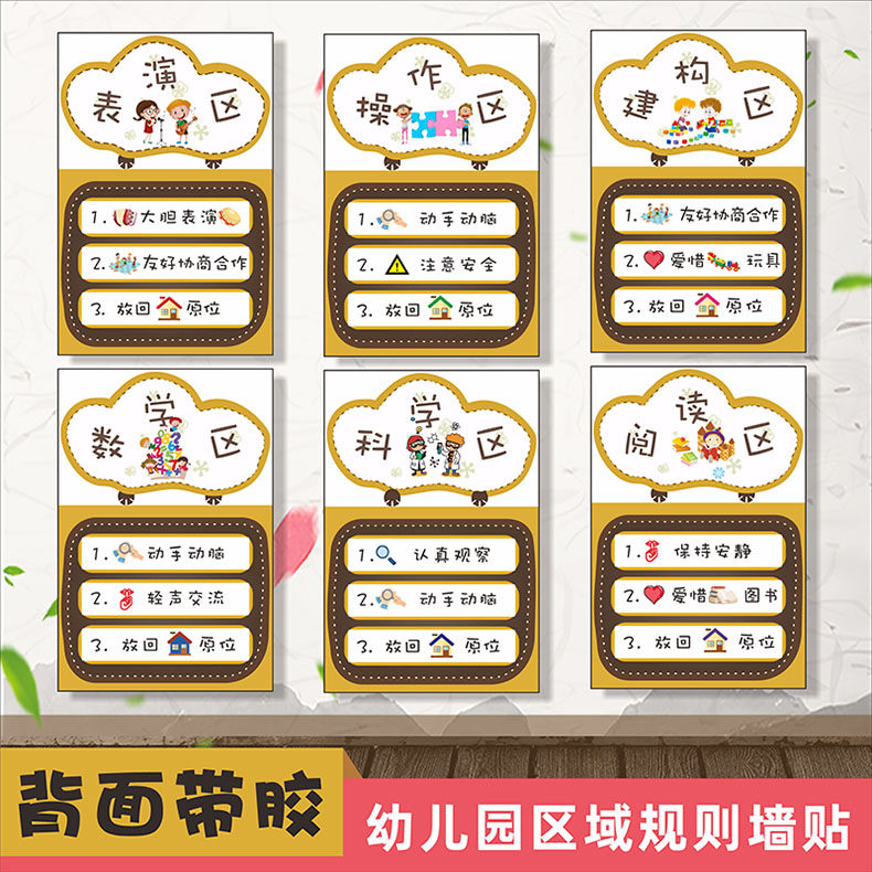 幼儿园区域规则贴纸墙贴卫生保健室安全管理制度牌全套厨房管理规章