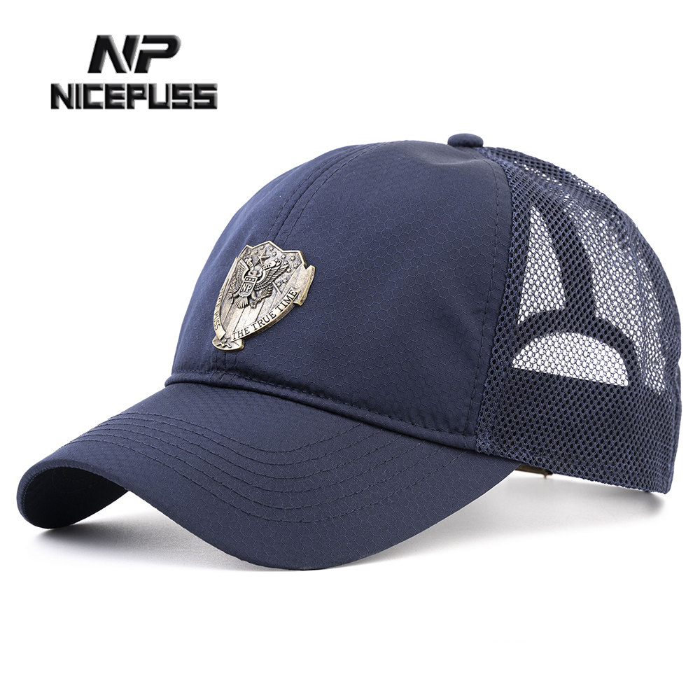 速干帽子男夏季薄款透气鸭舌帽男款网眼棒球帽户外跑步防晒遮阳帽