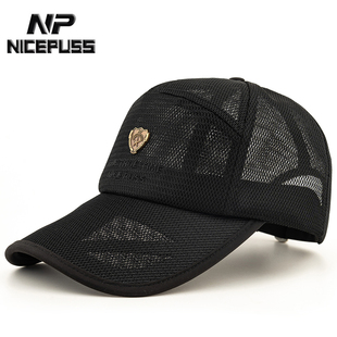 高端品牌夏天男士帽子2026新款夏季透气太阳帽男防晒遮阳帽棒球帽