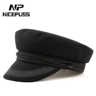 NP2026新款帽子男款冬季加厚夹棉保暖鸭舌帽女明星同款水手平顶帽