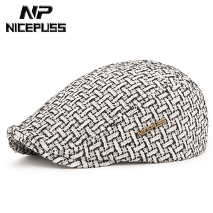 NP高端品牌帽子男2025新款秋冬鸭舌帽男款贝雷帽女冬季羊毛前进帽