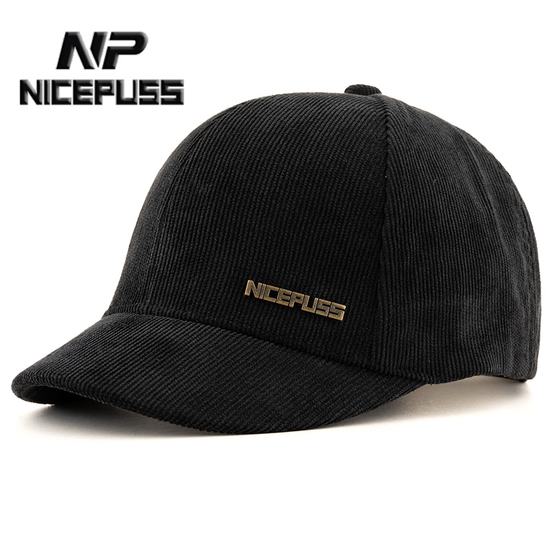 灯芯绒秋冬百搭ins潮牌短帽檐