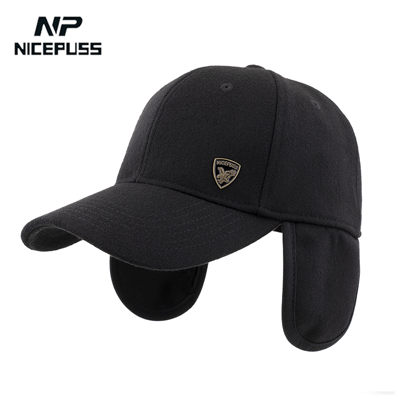 秋冬护耳帽子NicePuss保暖棒球帽