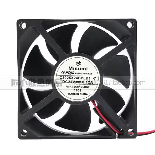 日本MISUMI米思米 C8025X24BPLB1-7 24v 0.12A 8CM变频器风扇8025