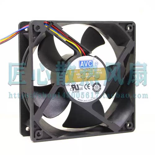 原装AVC 12038 DATA1238B8U -P016 DC48V 0.54A 4线PWM散热风扇