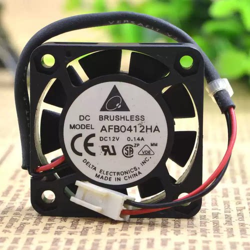 原装台达DELTA 12V 0.14A 4010 4CM双滚珠轴承散热风扇 AFB0412HA