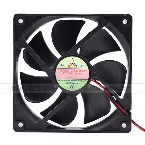 台湾三巨SJ1225HD2 24v12v散热风扇变频器工业机柜12cm厘米排风扇