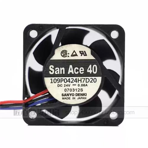 全新原装三洋 SanAce40 24V 0.08A 109P0424H7D28 4015变频器风扇