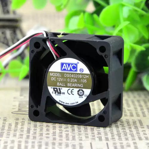 AVC 4CM 4厘米 1U服务器交换机风扇 4020 12V 0.20A DS04020B12H