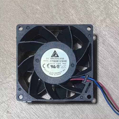 台达DELTA 8038 12V 0.87A FFB0812SHE-ROO 双滚珠3线UPS散热风扇