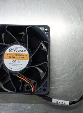 全新YCCFAN 12038 12CM YDM1238B24 /S24 DC24V 双滚珠 变频器风