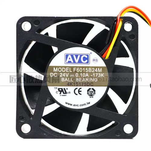 全新原装正品AVC 6015 6CM F6015B24M 24V 0.10A 变频器 散热风扇