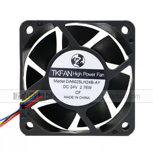 TKFAN全新原装 DA6025LH24B DC24V 2.76W 5000rpm 4线PWM静音风扇