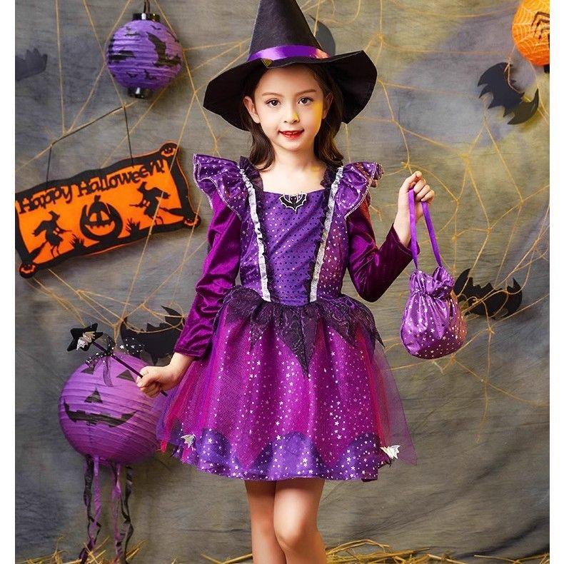 万圣节儿童服装女童巫婆