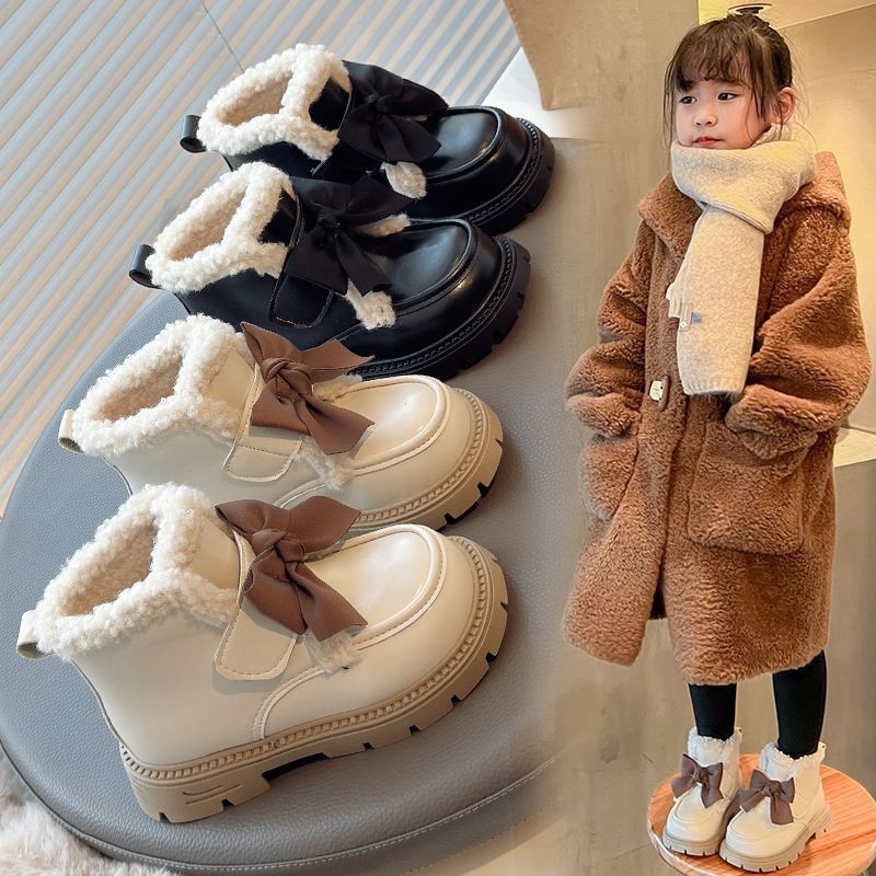 冬季女童靴子儿童棉靴公