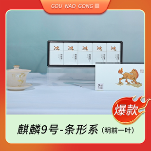 9号明前绿茶2025年新茶上市狗脑贡湖南特产条形系绿茶礼盒装 50g