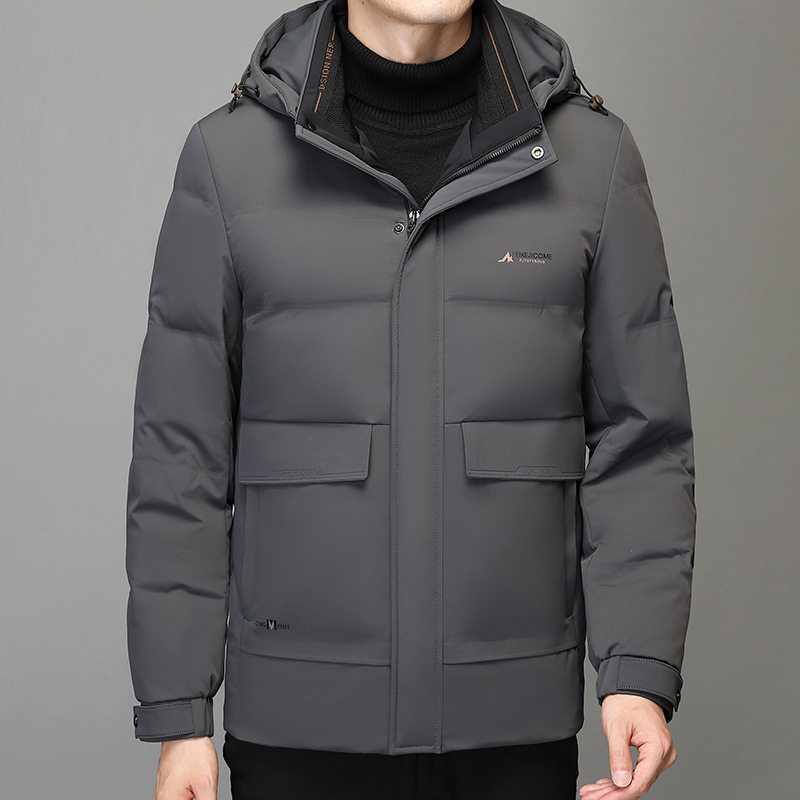 中老年爸爸羽绒服男冬季加厚2026款中年男士冬装保暖加厚羽绒外套