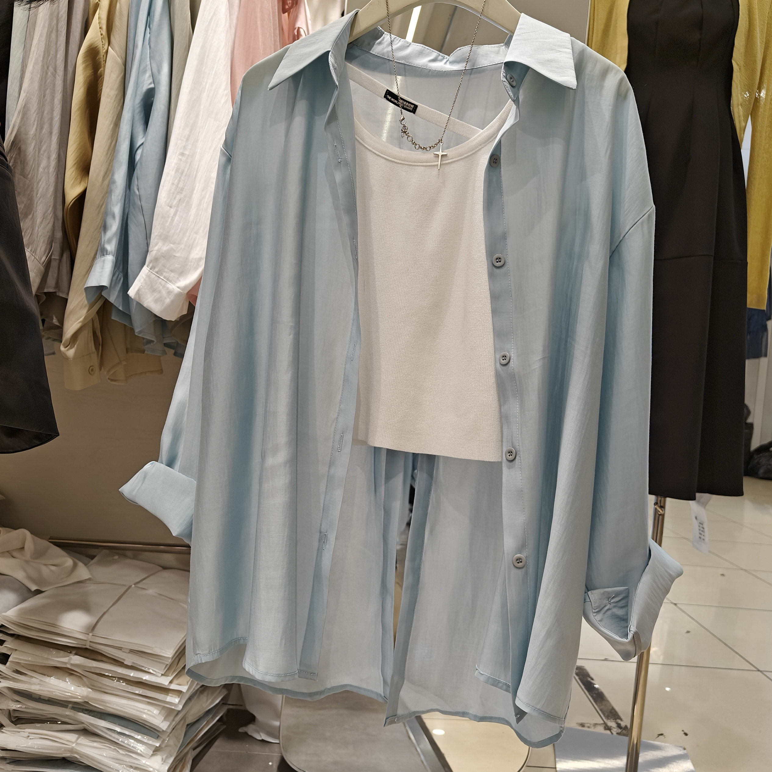 天丝衬衫气质设计感开衫防晒