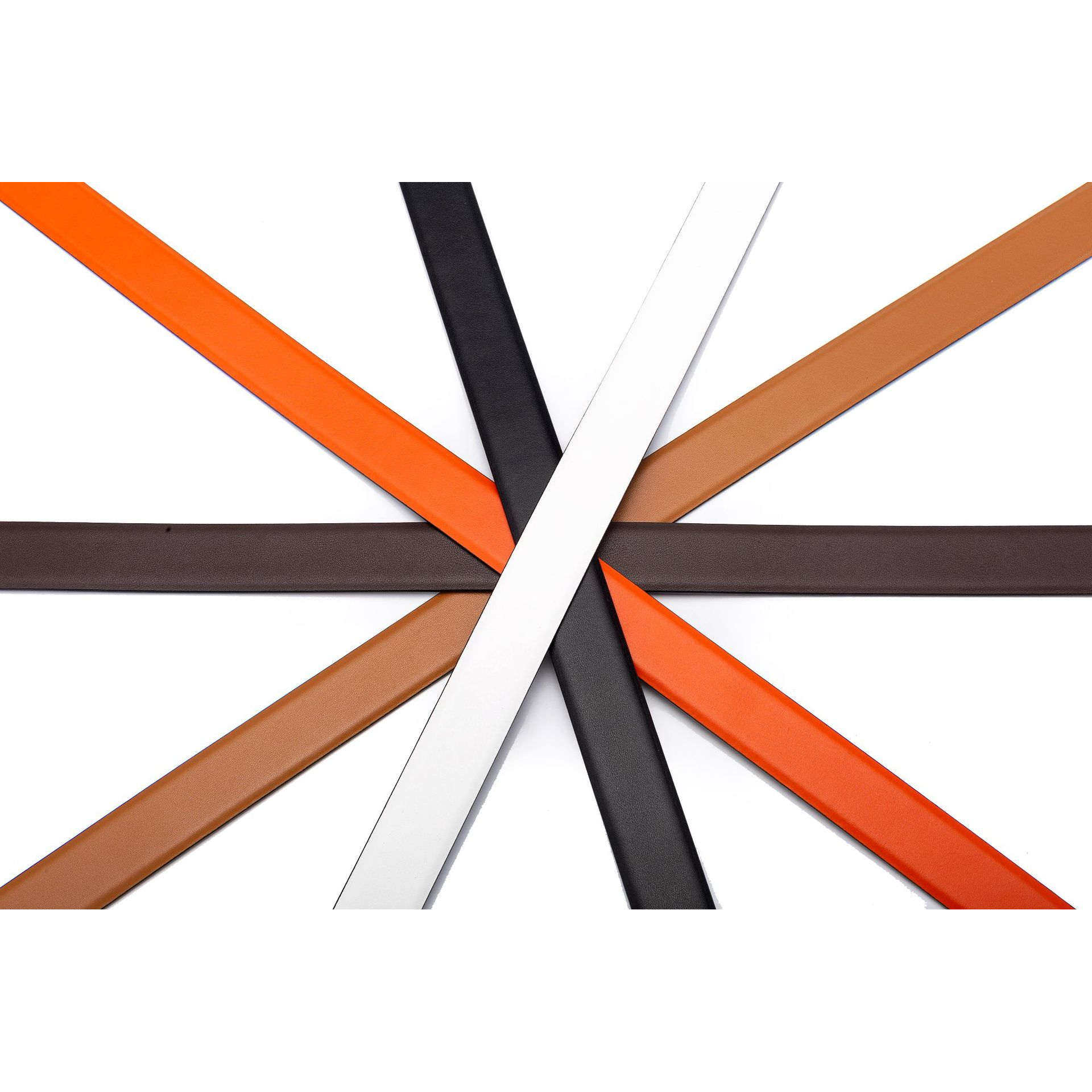 轻奢女士原版togo皮头层牛皮腰带真皮牛仔平纹多色高端百搭 宽2.9