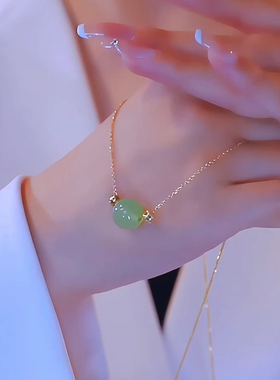 相思豆项链钛钢十字链女