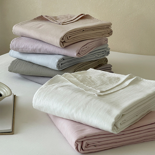 云缇全棉双层纱床单单品单人床人床笠手感柔软四季款