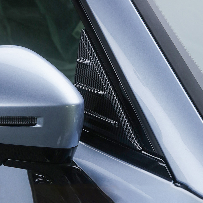 适用于极氪001A柱扰流板装饰框碳纤纹车门保护框三角框外观改装