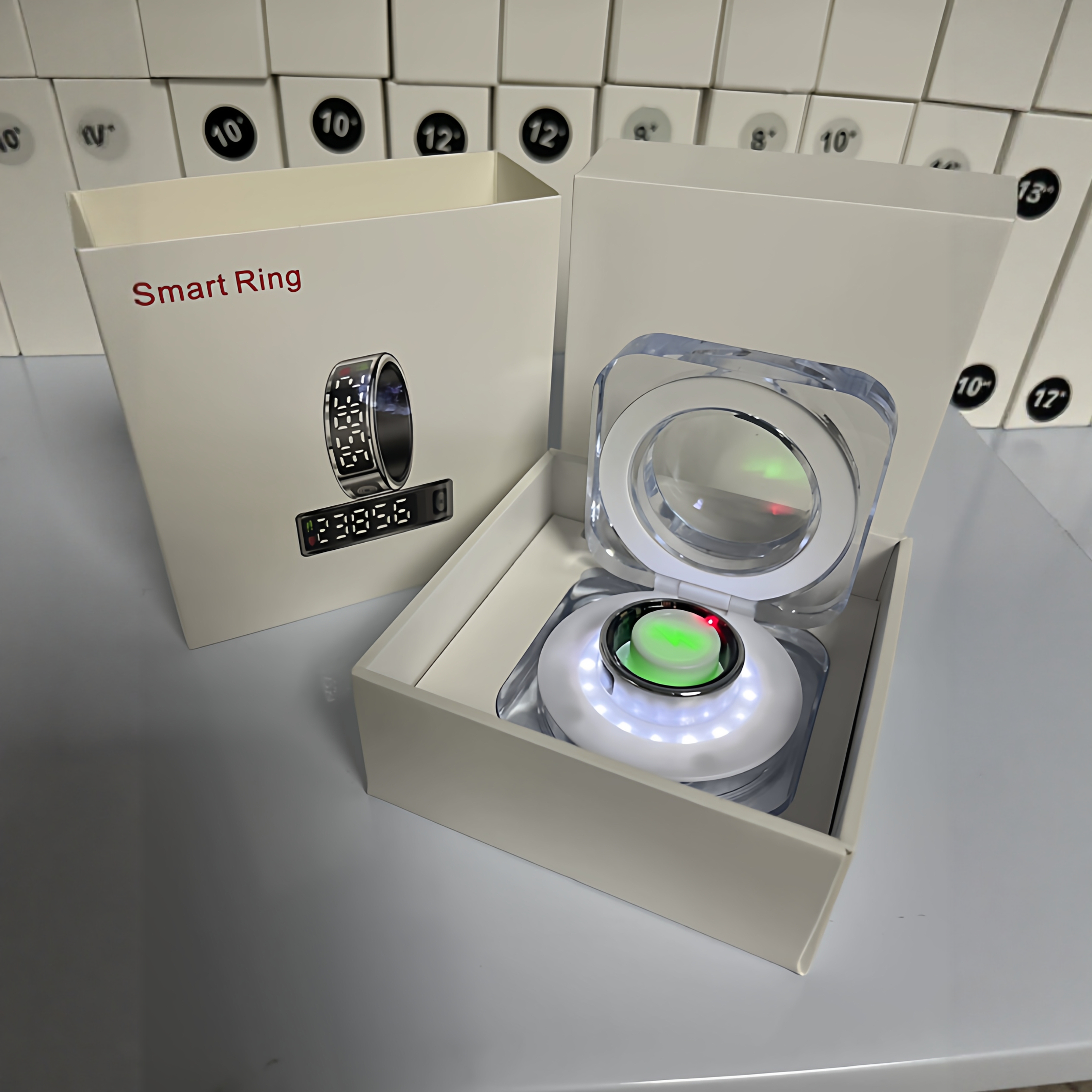 智能戒指心率血氧睡眠赞念计数刷视频防水显示时间smart Ring拍照