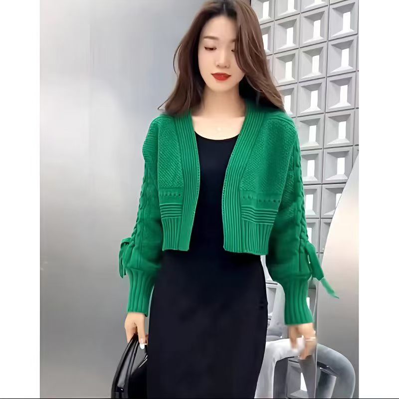 灯笼袖毛衣外套女洋气外搭开衫图片