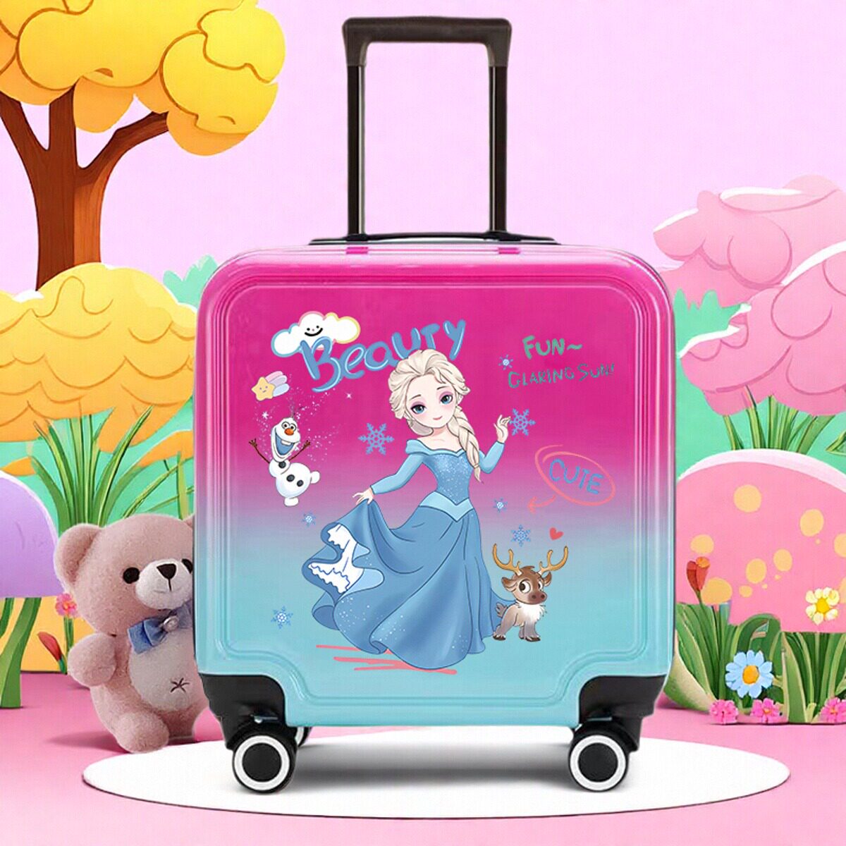 罗拉麦吉儿童行李箱新静音撞色儿童拉杆箱密码箱旅行箱定制logo男