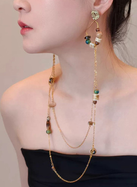 项链可拆卸 一体式独特美拉德宫廷复古风vintage夸张法式小众耳环