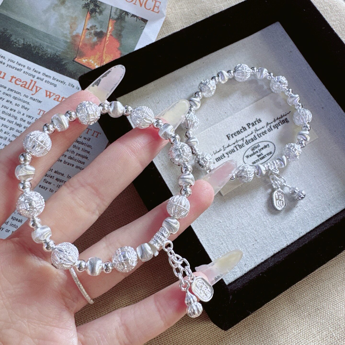 新中式足银999福牌葫芦手链