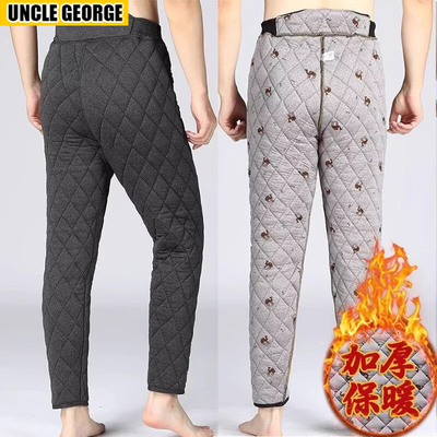 贴身弹力爸爸打底保暖棉裤