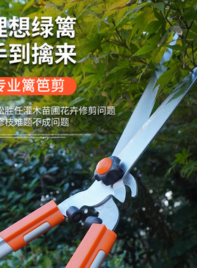 园艺剪家用草坪修剪花草剪修剪树枝绿篱剪工具粗枝园林大剪刀强力